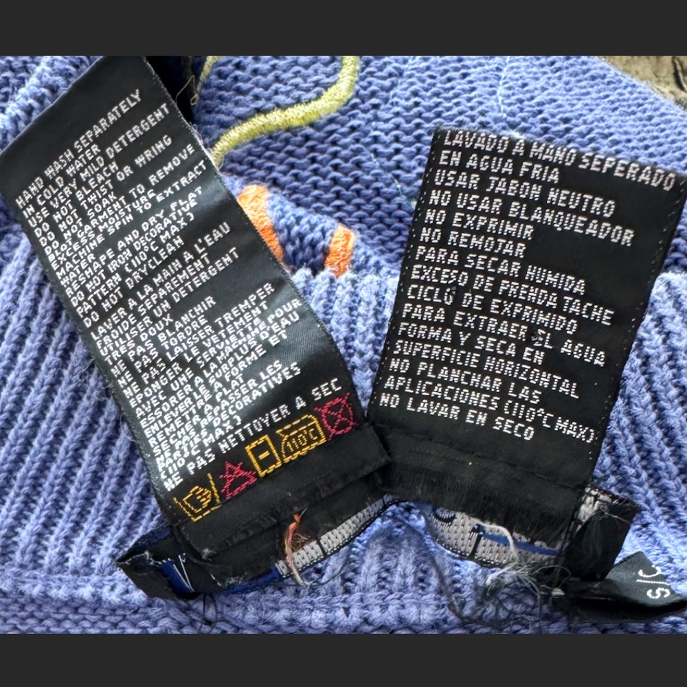 Vtg 80s I.B. Diffusion Mock Neck 3D Geometric Boxy Sweater S Art to Wear - Picture 4 of 9